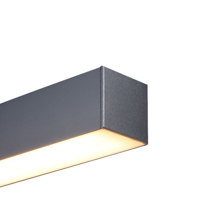 Moderne wandlamp Mascha, grijs, aluminium, 22w, 3000K