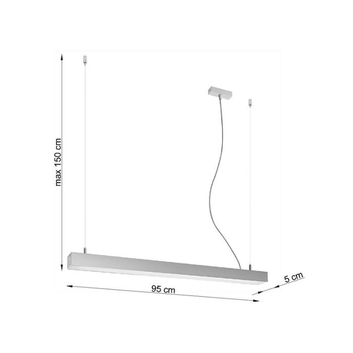 Moderne hanglamp Mascha, grijs, aluminium, 31w, 3000K