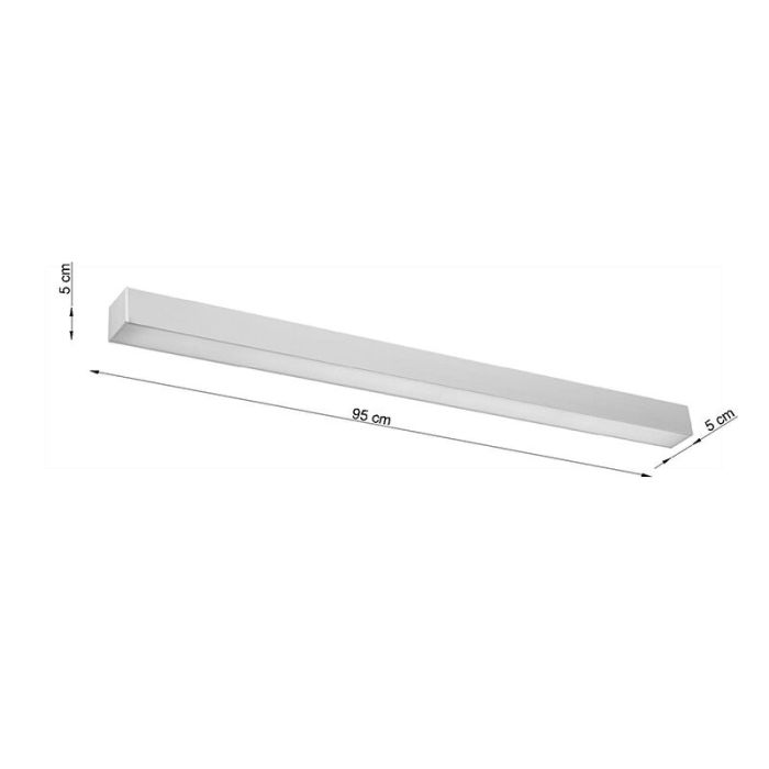 Moderne wandlamp Mascha, grijs, aluminium, 31w, 3000K