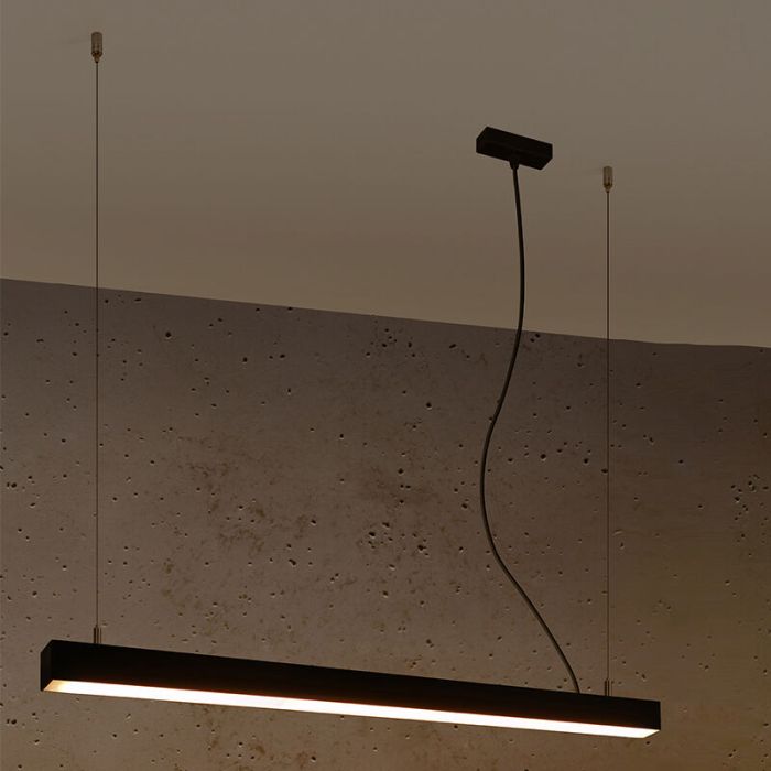 Moderne hanglamp Mascha, zwart, aluminium, 38w, 3000K
