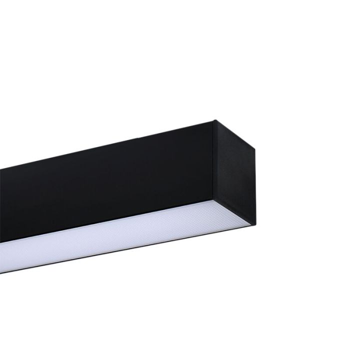 Moderne plafondlamp Mascha, zwart, aluminium, 38W, 3000K