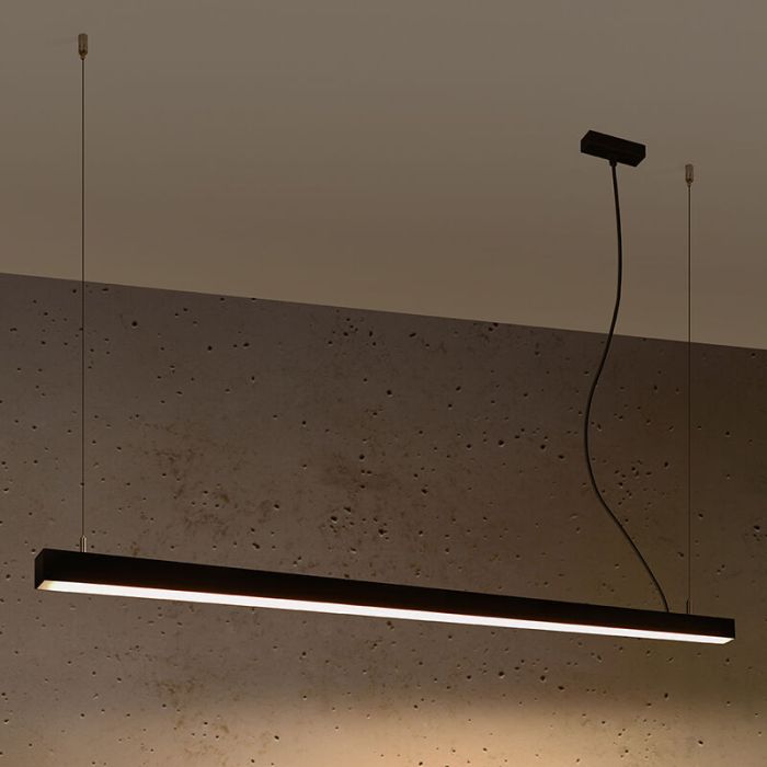 Moderne hanglamp Mascha, zwart, aluminium, 48w, 3000K