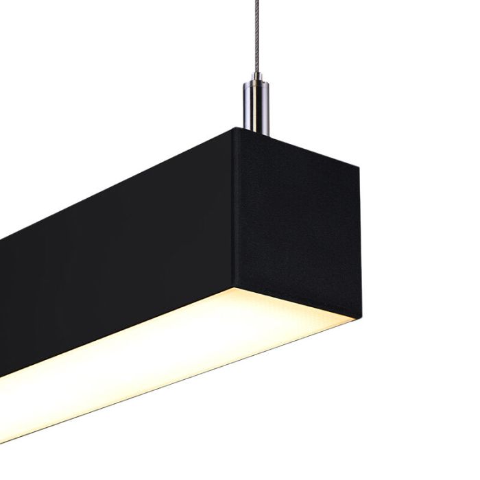 Moderne hanglamp Mascha, zwart, aluminium, 48w, 3000K