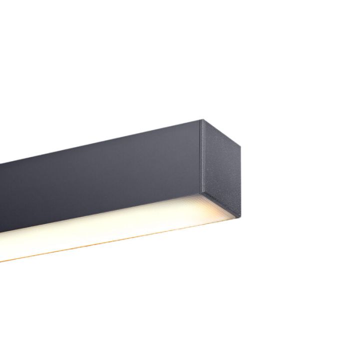 Moderne wandlamp Mascha, grijs, aluminium, 48w, 3000K