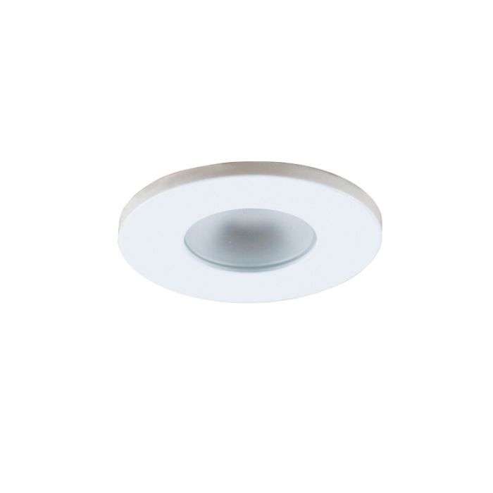 2 witte veranda inbouwspots Dico, IP65, incl. aansluitset en afstandbediening