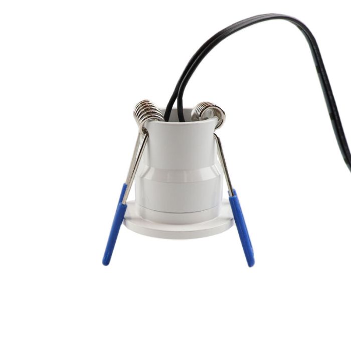 2 witte veranda inbouwspots Dico, IP65, incl. aansluitset en afstandbediening