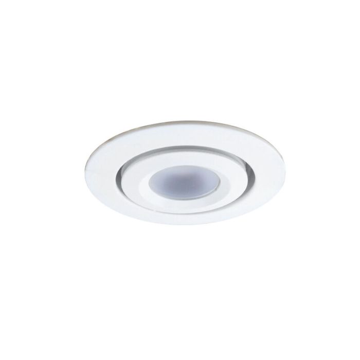 6 kantelbare veranda spots Rona, IP44, met aansluitset en afstandsbediening, wit