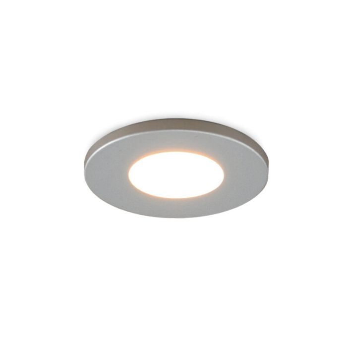 7 geborsteld Chroom veranda inbouwspots Dico, IP65, incl. aansluitset en afstandbediening