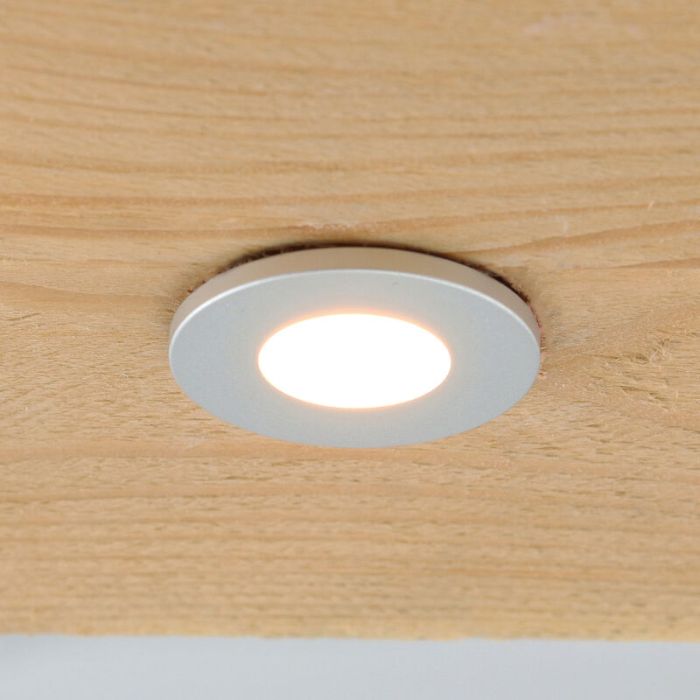 20 geborsteld Chroom veranda inbouwspots Dico, IP65, incl. aansluitset en afstandbediening