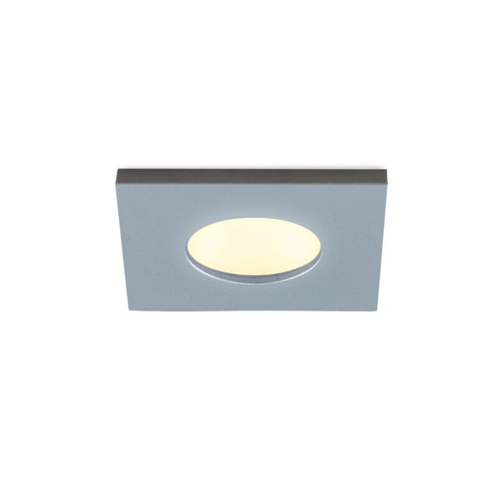 Vierkante geborsteld Chroom Verandaverlichting Dico, IP65, dimbaar