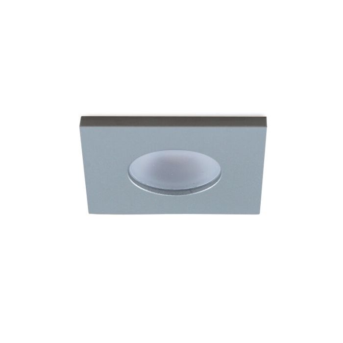 Vierkante geborsteld Chroom Verandaverlichting Dico, IP65, dimbaar