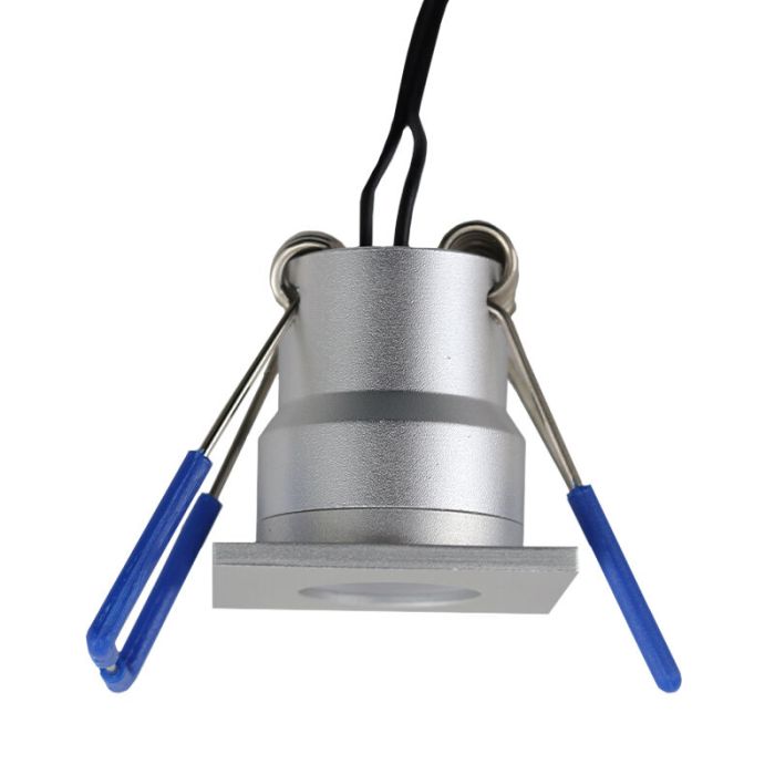 Vierkante geborsteld Chroom Verandaverlichting Dico, IP65, dimbaar