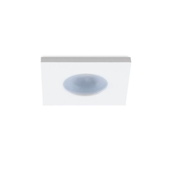 12 vierkante witte veranda inbouwspots Dico, IP65, incl. aansluitset en afstandbediening