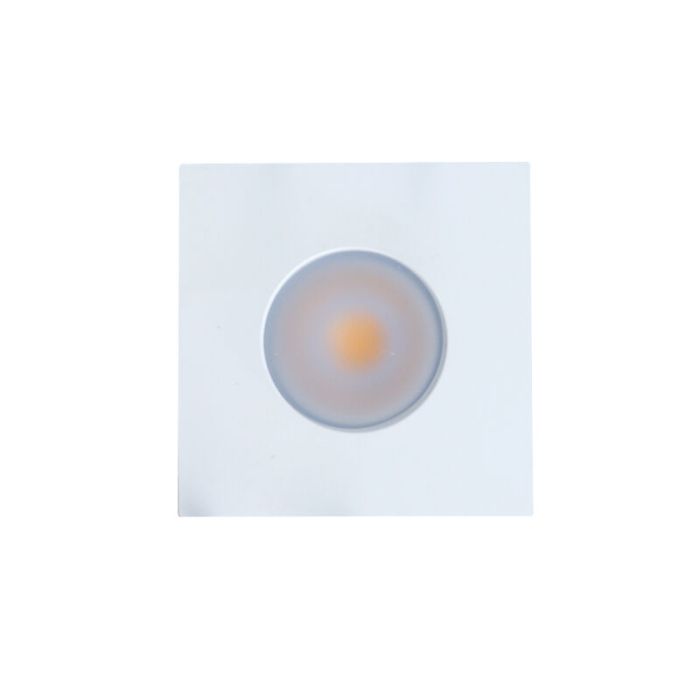 12 vierkante witte veranda inbouwspots Dico, IP65, incl. aansluitset en afstandbediening