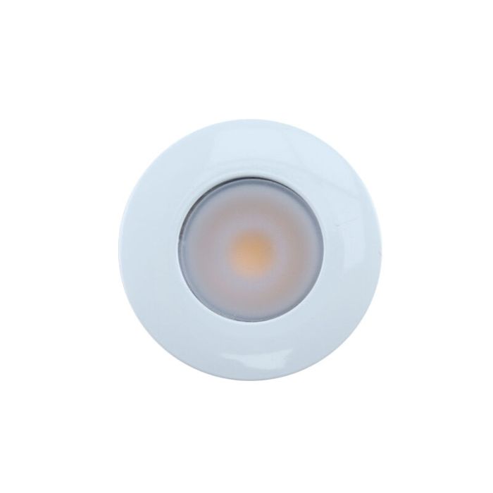 6 ronde witte veranda opbouwspots Vasso, IP44, incl. aansluitset en afstandbediening