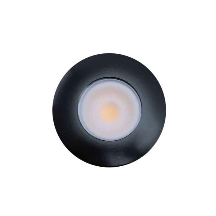 6 ronde zwarte veranda opbouwspots Vasso, IP44, incl. aansluitset en afstandbediening