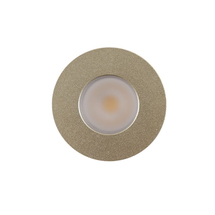 6 messing veranda inbouwspots Dico, IP65, incl. aansluitset en afstandbediening
