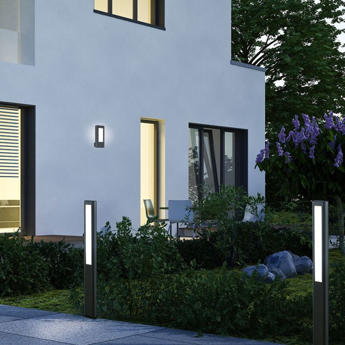 Antraciete buitenlamp modern, Yndira, 4,5W, 3000K LED, IP54