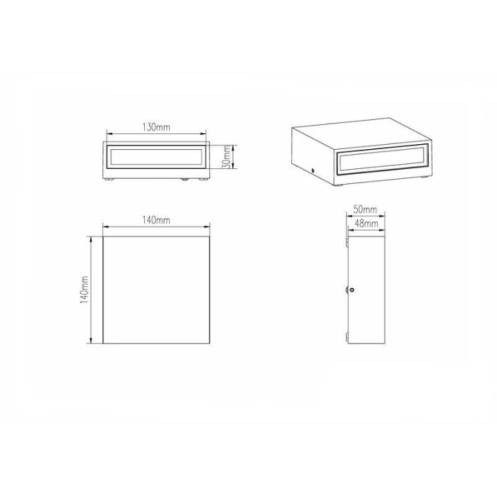 Antraciete buitenlamp modern, Bridlington, 3W, 3000K LED, IP54