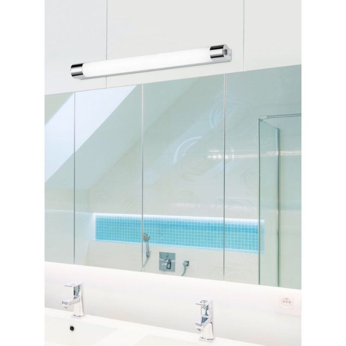 Chromen badkamer plafondlamp, Ottavia, 9W, 3000K LED, IP44, met schakelaar