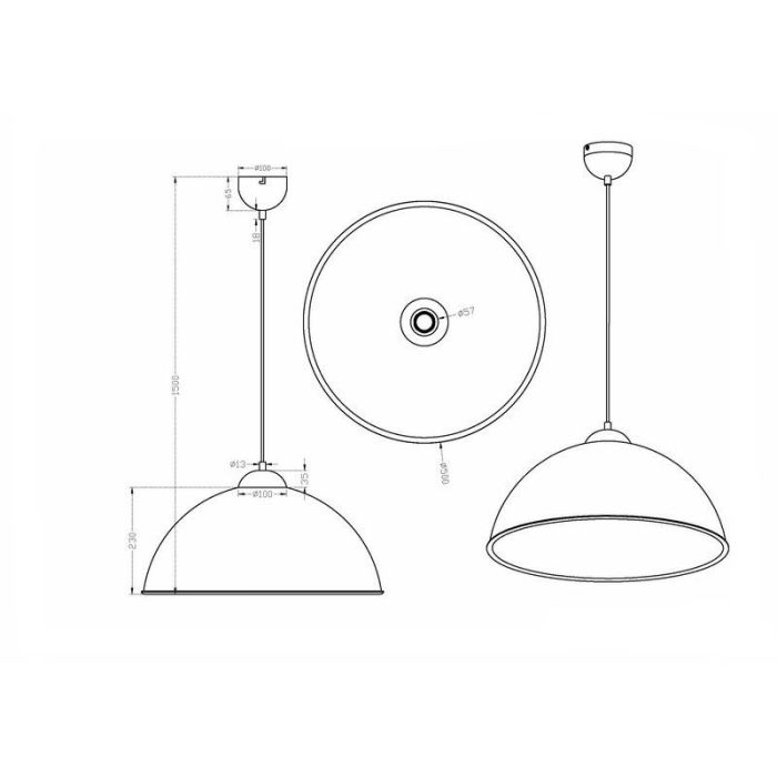 Katja hanglamp, metaal
