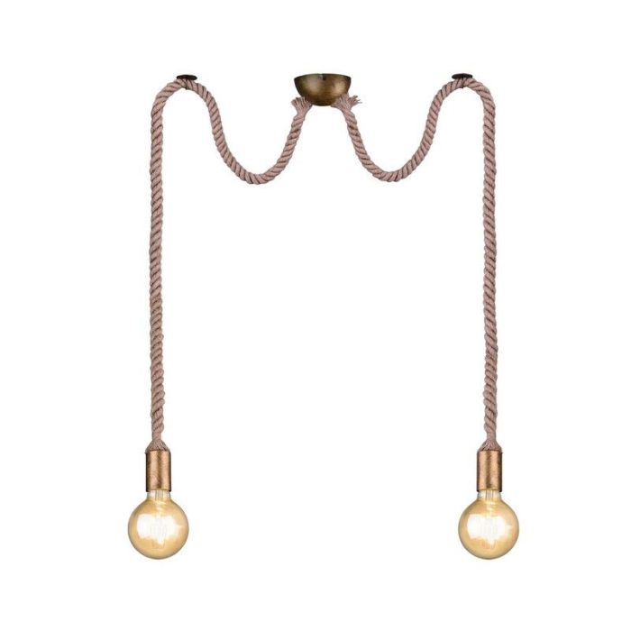 Landelijke hanglamp Inca, Oud Brons