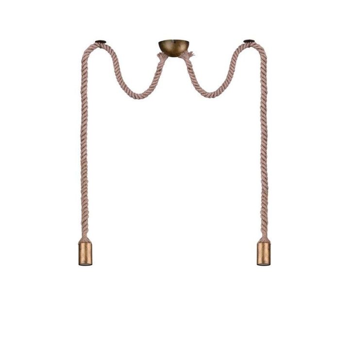 Landelijke hanglamp Inca, Oud Brons