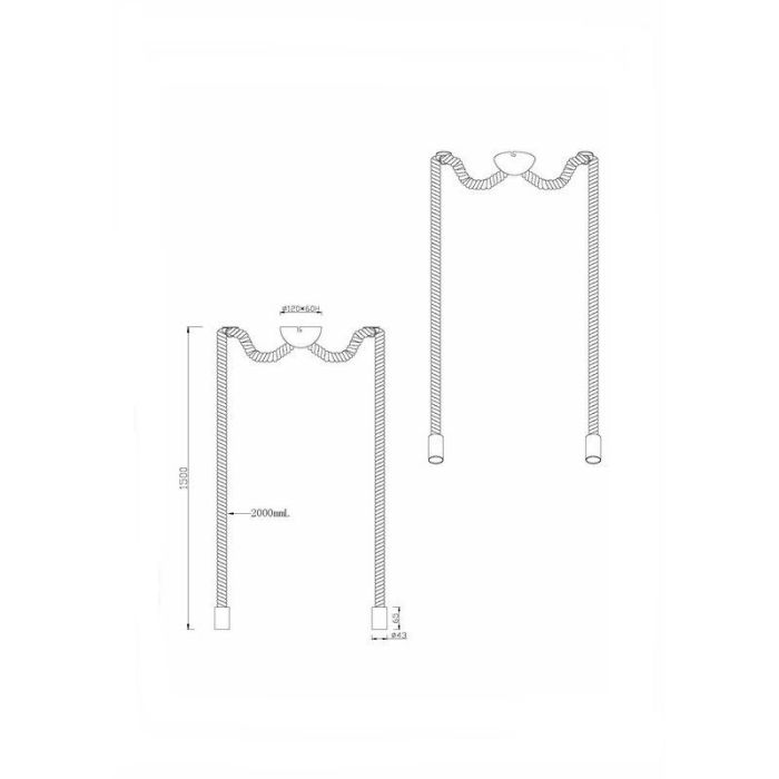 Landelijke hanglamp Inca, Oud Brons