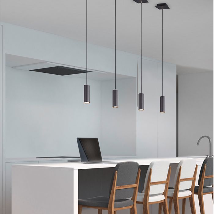 Zwarte hanglamp modern, Kaso