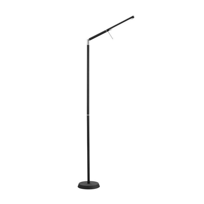 Zwarte vloerlamp modern, Rebel, 6W, 3000K LED, met touchdimmer