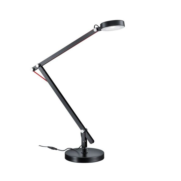 Zwarte tafellamp modern, Pardoes, 5W, 3000K LED, met schakelaar