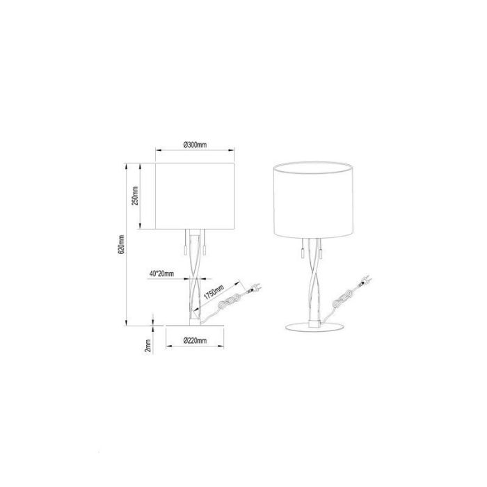 Gouden tafellamp modern, Ramten, 3W, 3000K LED, met trekschakelaar