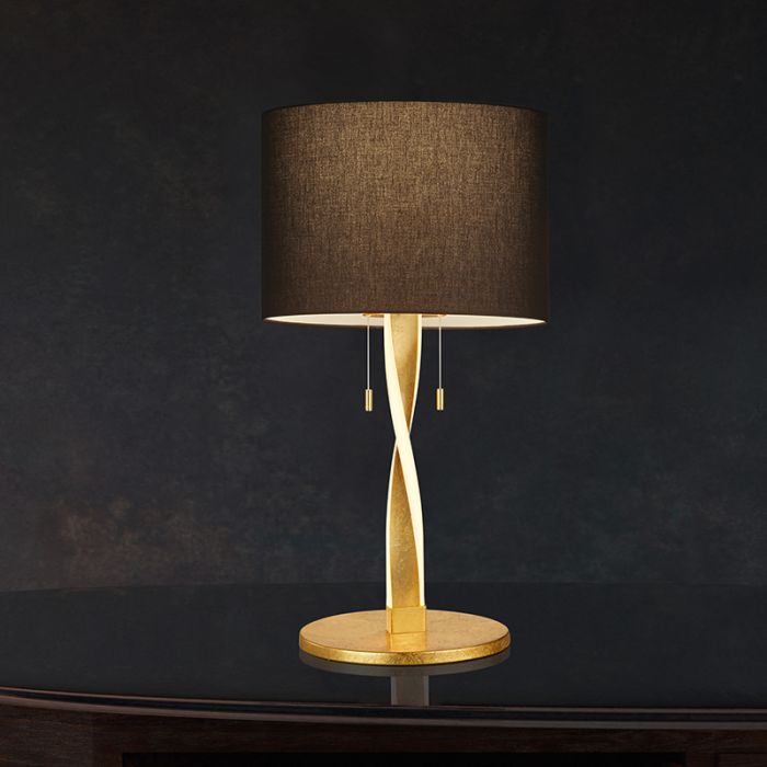 Gouden tafellamp modern, Ramten, 3W, 3000K LED, met trekschakelaar