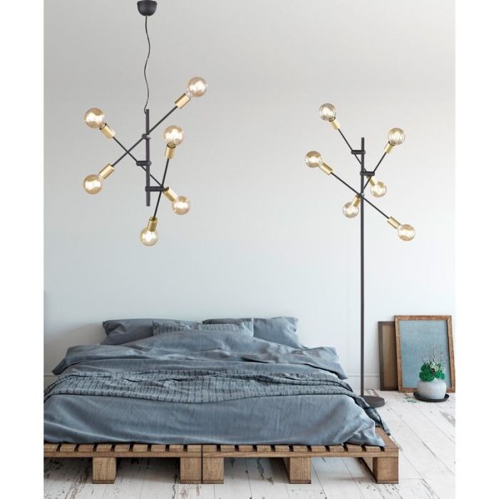 Zwarte plafonnière modern, Kyan
