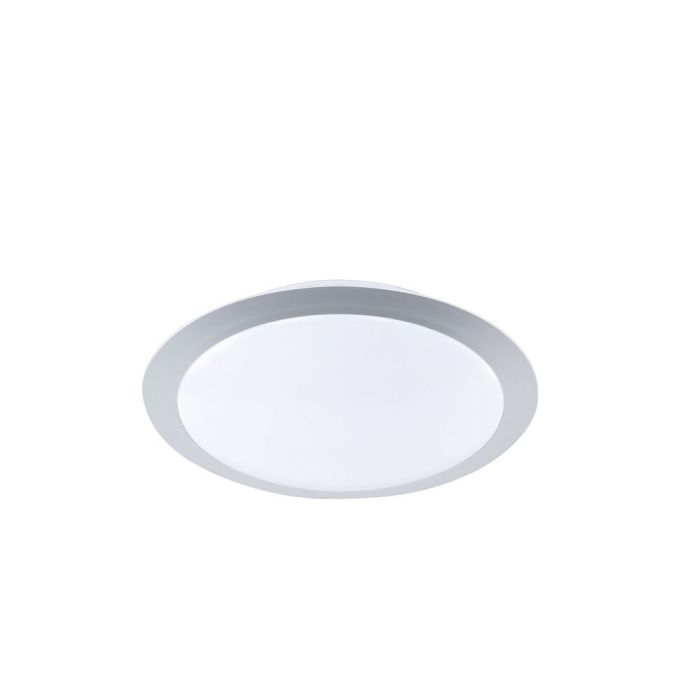 Zilveren plafonnière kunststof, Ramsgate, 9W, 3000K LED