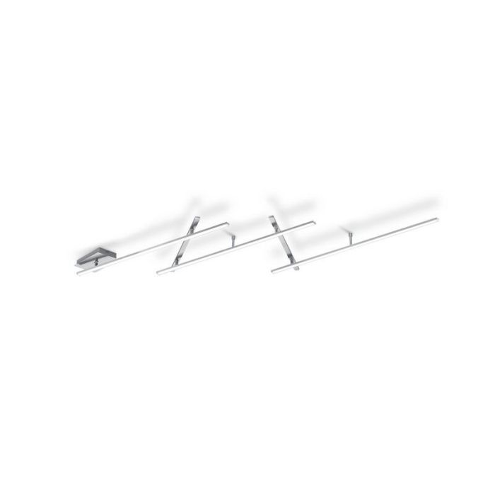 Nikkelen plafonnière design, Kandla, 6W, 3000K LED
