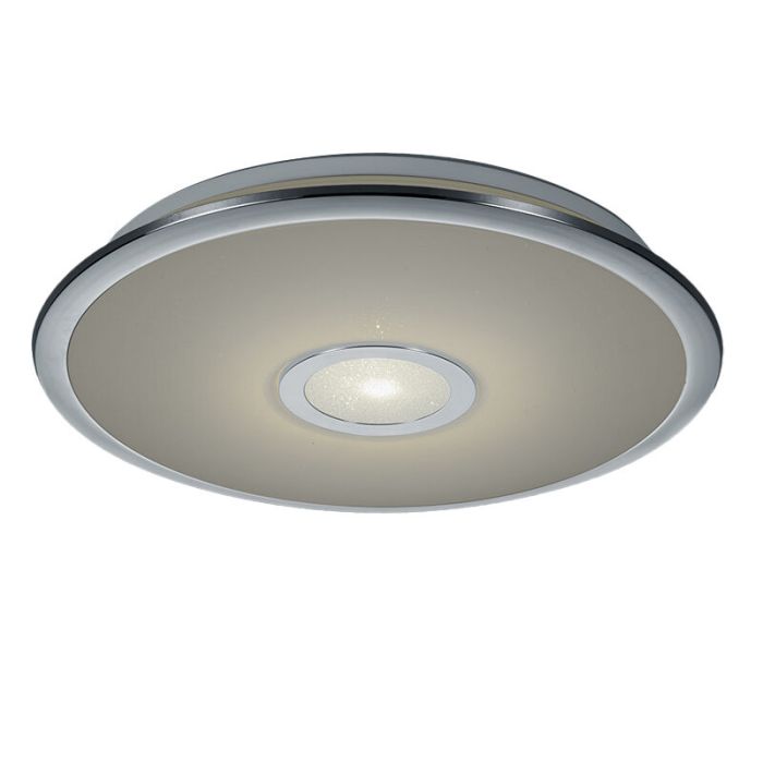 Chromen plafonnière, Yailee, 30W, warm tot koud wit verstelbare LED, met afstandsbediening