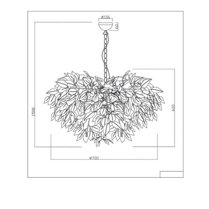Chromen hanglamp retro, Urwa