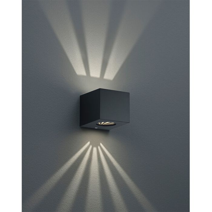 Zwarte buitenlamp design, Sandby, 2W, 3000K LED, IP44