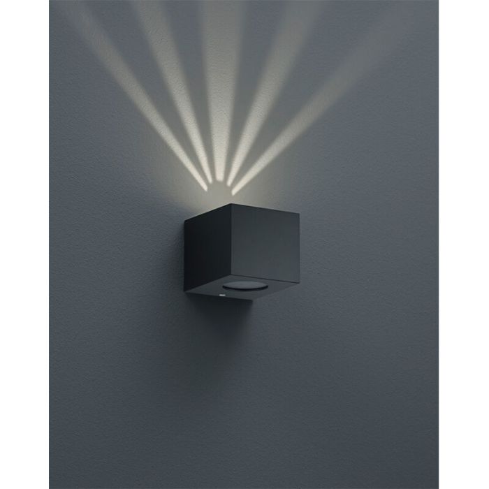 Zwarte buitenlamp design, Sandby, 2W, 3000K LED, IP44
