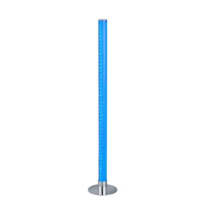 Chromen vloerlamp modern, Vacio, 10W, 3000K LED, met afstandsbediening