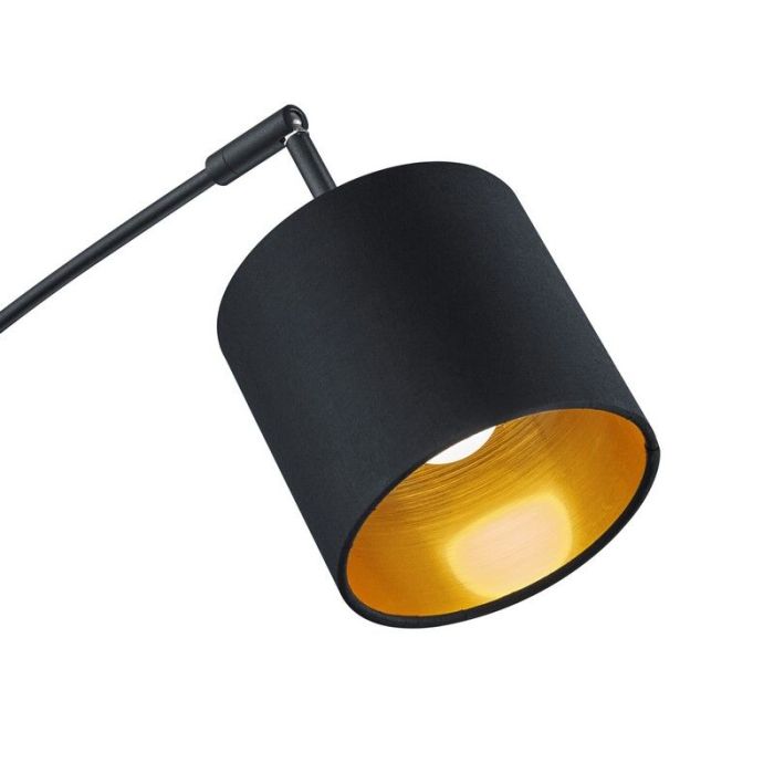 Zwarte vloerlamp modern, Koge, met schakelaar