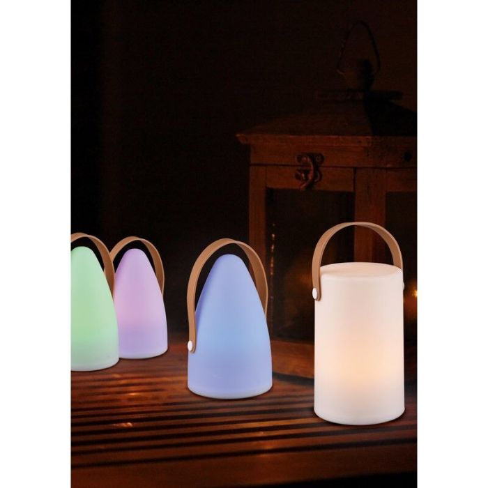 Witte buiten tafellamp modern, Marso, 1W, 3000K LED, IP44, met schakelaar