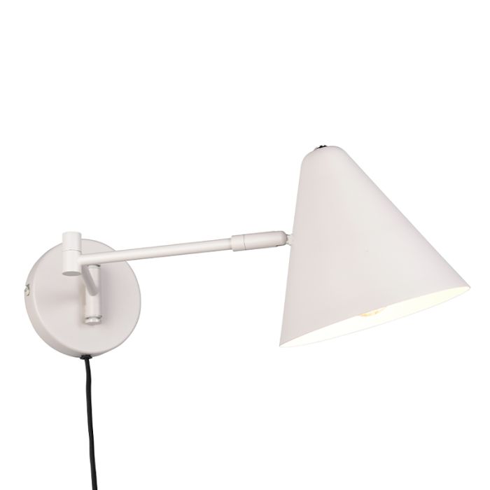Grijze wandlamp modern, Jille, met schakelaar