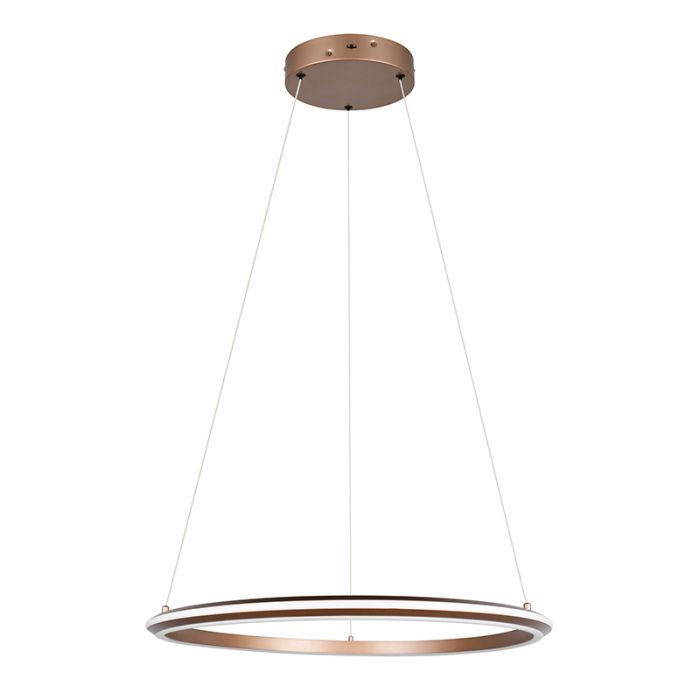 Bruine hanglamp modern, Jiry, 48W, white switch LED, 3-staps dimbaar