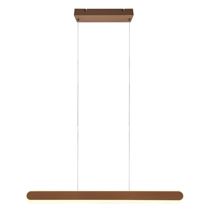 Messing hanglamp design, Dwayn, 48W, warm tot koud wit verstelbare LED, met touchdimmer