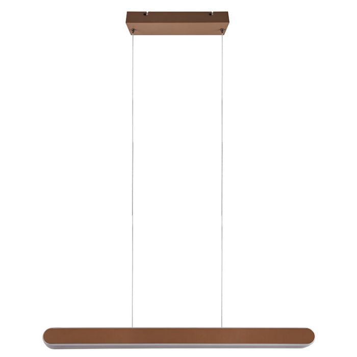 Messing hanglamp design, Dwayn, 48W, warm tot koud wit verstelbare LED, met touchdimmer