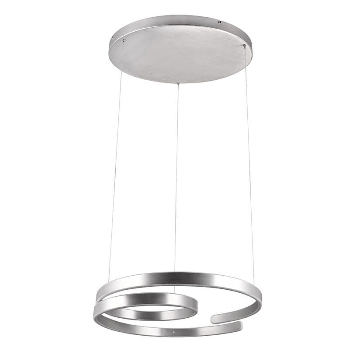 Nikkelen hanglamp design, Ewout, 68W, 3000K LED, 3-staps dimbaar