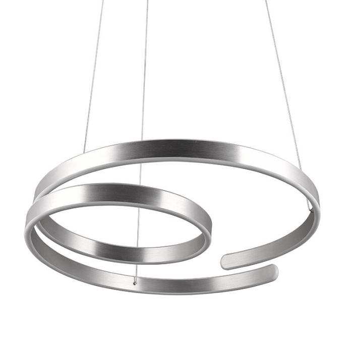 Nikkelen hanglamp design, Ewout, 68W, 3000K LED, 3-staps dimbaar