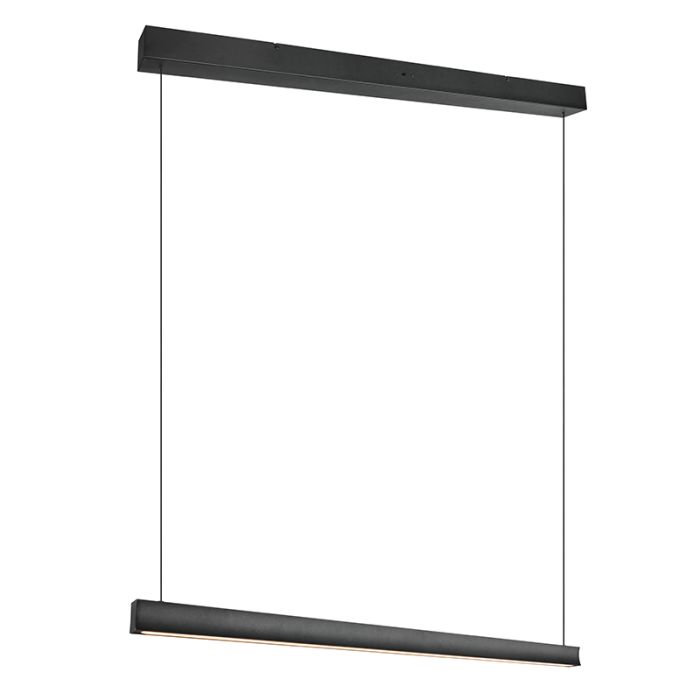 Zwarte hanglamp modern, Wishal, 29W, white switch LED, 3-staps dimbaar